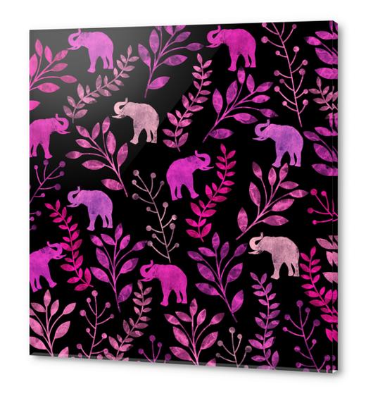 Floral and Elephant  Acrylic prints by Amir Faysal