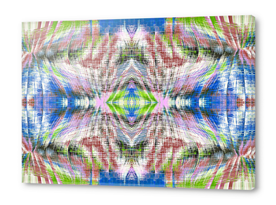 geometric symmetry pattern abstract background in pink blue green brown Acrylic prints by Timmy333