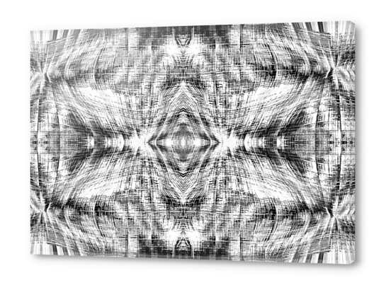 geometric symmetry pattern abstract background in black and white Acrylic prints by Timmy333