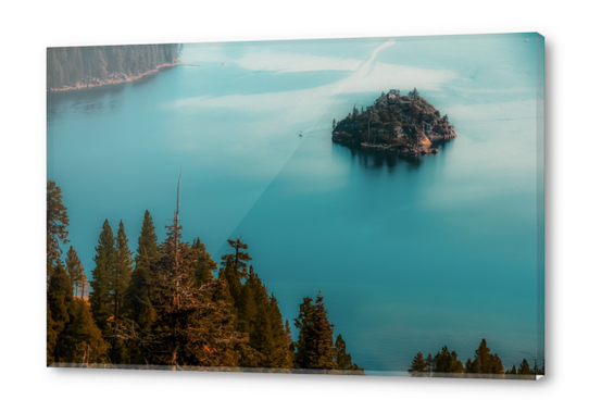 Island and lake view at Emerald Bay Lake Tahoe California USA Acrylic prints by Timmy333