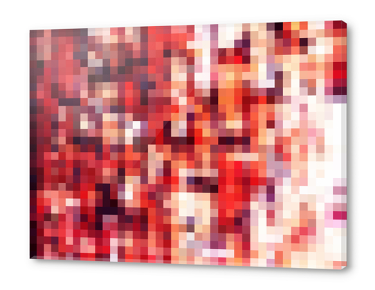 red geometric square pixel pattern abstract background Acrylic prints by Timmy333