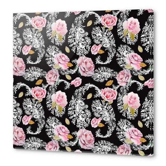 Flowering roses in the paisley Acrylic prints by mmartabc