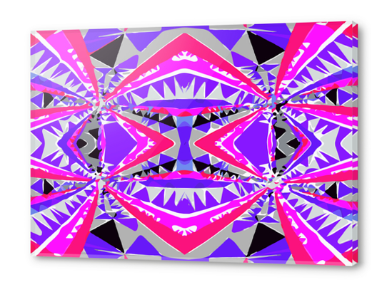 psychedelic geometric abstract pattern background in pink and purple Acrylic prints by Timmy333