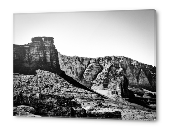 rocky mountain in Utah, USA in black and white Acrylic prints by Timmy333