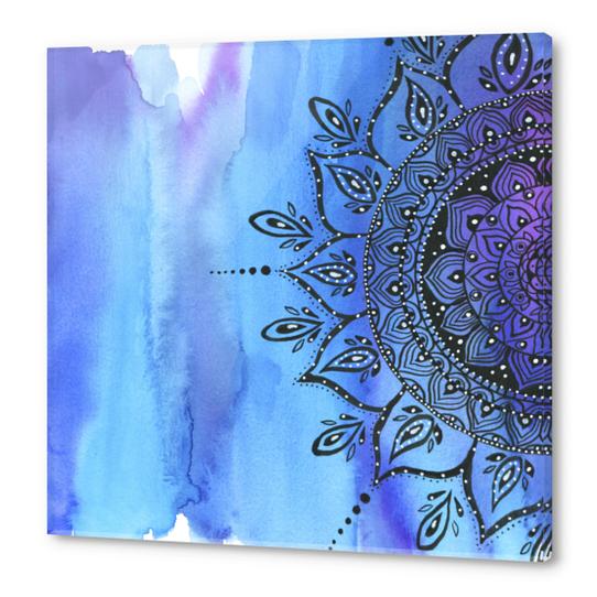 Blue Mandala Acrylic prints by Li Zamperini