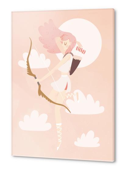 Pink Archer Artemis Acrylic prints by Claire Jayne Stamper