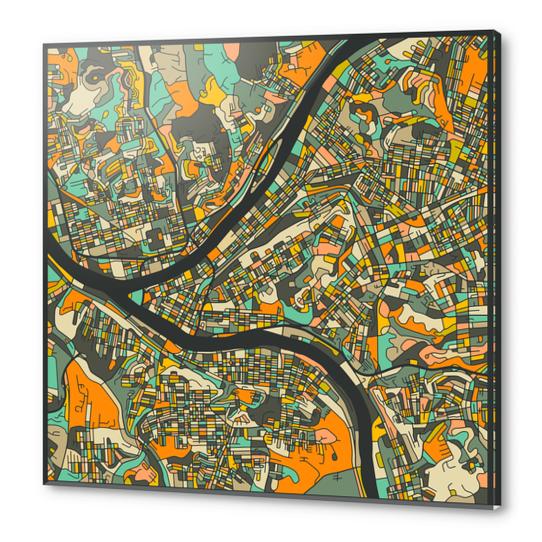 PITTSBURGH MAP 2 Acrylic prints by Jazzberry Blue