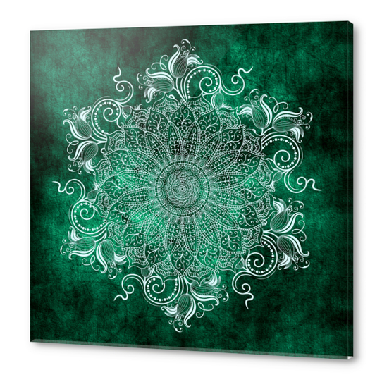 Mandala - Mint Acrylic prints by aleibanez