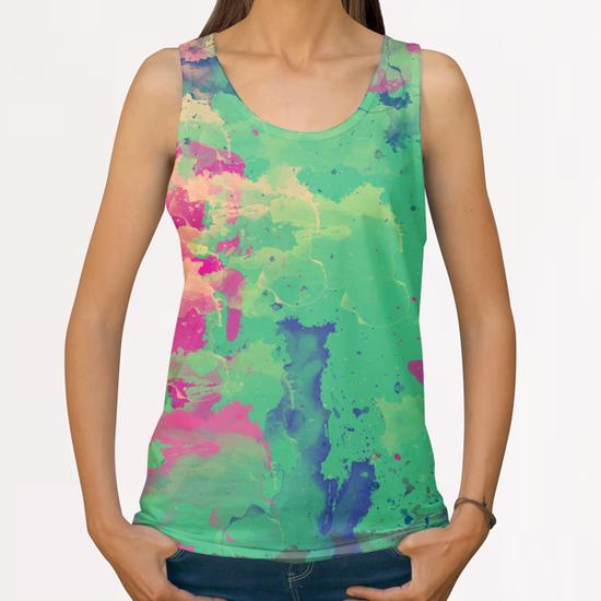 Abstract painting X 0.4 All Over Print Tanks by Amir Faysal