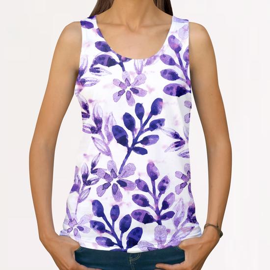 Watercolor Floral X 0.3 All Over Print Tanks by Amir Faysal