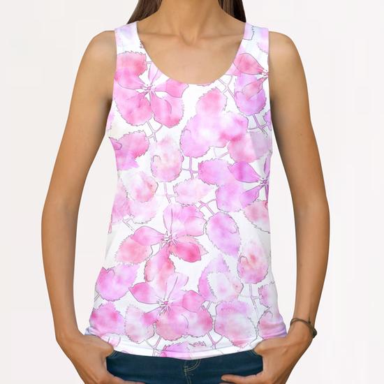 Watercolor Floral X 0.1 All Over Print Tanks by Amir Faysal