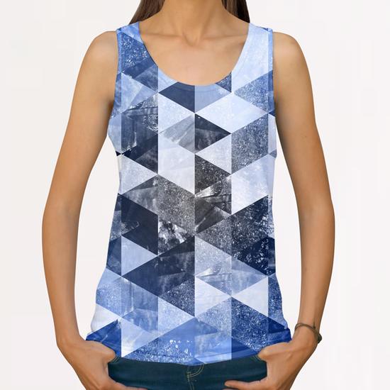 Abstract Geometric Background #2 All Over Print Tanks by Amir Faysal