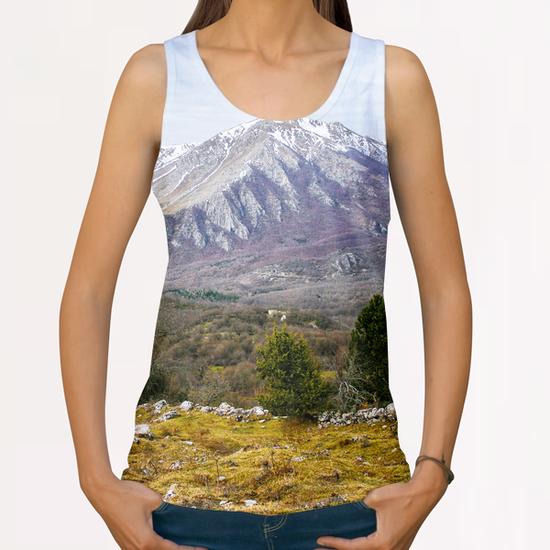 Mountains in the background X All Over Print Tanks by Salvatore Russolillo