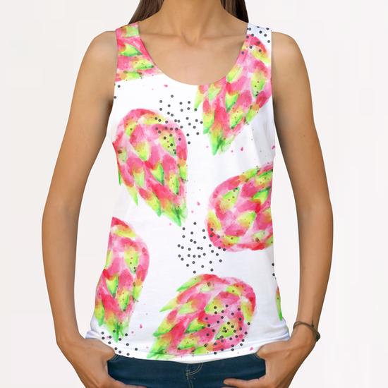 Dragon Fruit All Over Print Tanks by Uma Gokhale