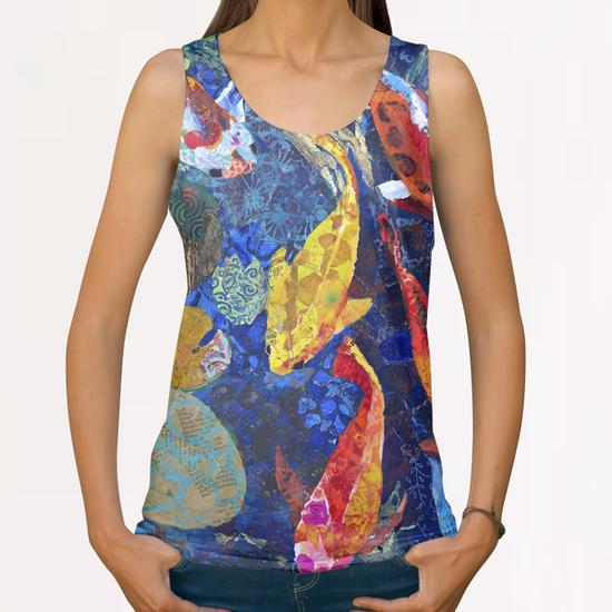 Koi Pond II All Over Print Tanks by Elizabeth St. Hilaire