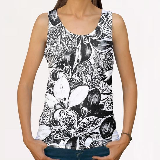 Monochrome All Over Print Tanks by Uma Gokhale