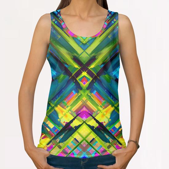 Colorful digital art splashing G467 All Over Print Tanks by MedusArt