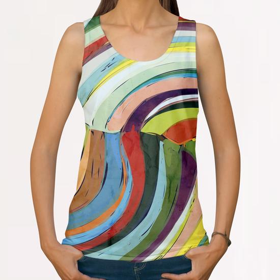 Color Wave All Over Print Tanks by Vic Storia