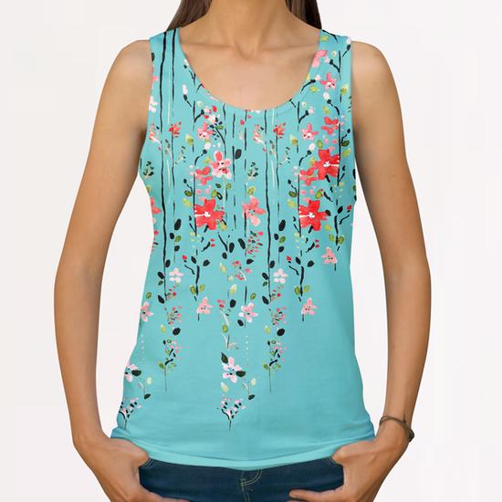 Floral Dilemma All Over Print Tanks by Uma Gokhale