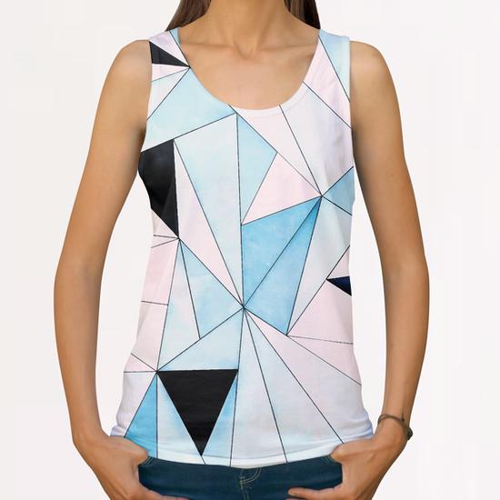 Geometric Washout All Over Print Tanks by Uma Gokhale