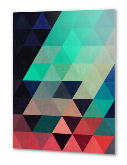 Pattern cosmic triangles I Metal prints by Vitor Costa