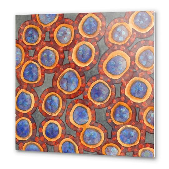 Shining Dotted Circles Pattern Metal prints by Heidi Capitaine