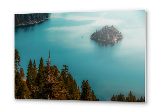 Island and lake view at Emerald Bay Lake Tahoe California USA Metal prints by Timmy333