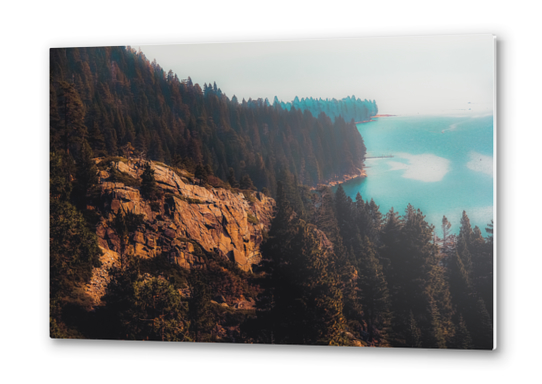 Lake and pine tree at Emerald Bay Lake Tahoe California USA Metal prints by Timmy333