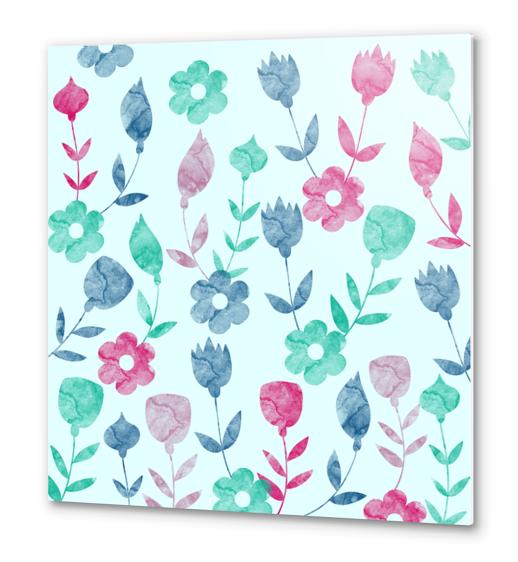 LOVELY FLORAL PATTERN X 0.5 Metal prints by Amir Faysal