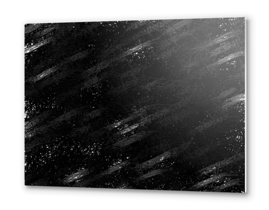 painting texture abstract background in black and white Metal prints by Timmy333