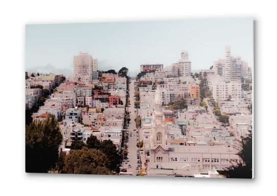 Road and building in the city at San Francisco California USA Metal prints by Timmy333