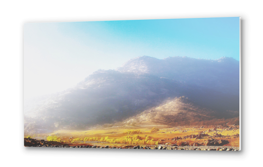 mountain with strong summer sunlight and blue sky Metal prints by Timmy333