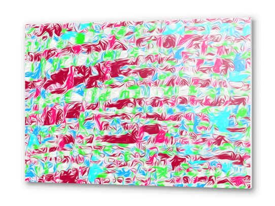 psychedelic painting texture abstract pattern background in pink blue green Metal prints by Timmy333