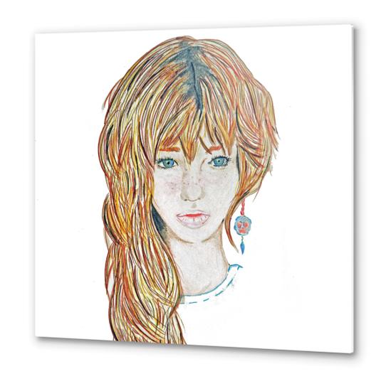 Beautiful girl Metal prints by RomArt