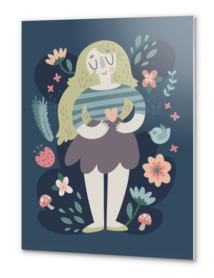 Nature Lady Metal prints by Claire Jayne Stamper