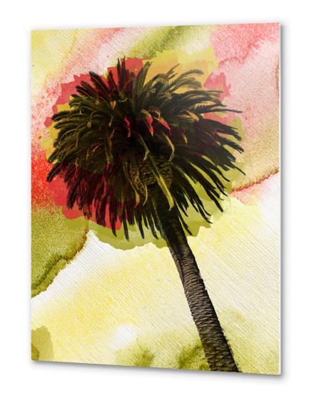 Pacific ocean Palm tree sunset Metal prints by Irena Orlov