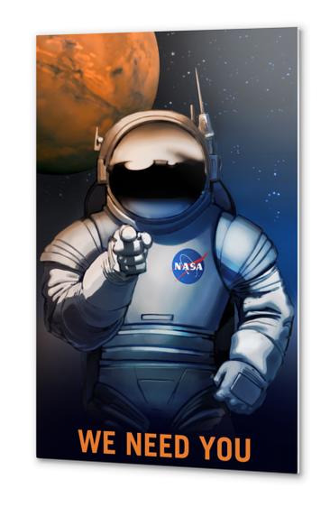 We Need You - NASA KSC Space Tourism Poster Metal prints by Space Travel