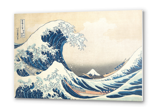 The Great Wave Off Kanagawa Metal prints by Katsushika Hokusai