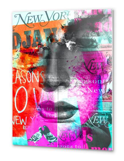 The face and N.Y. Metal prints by Gabi Hampe