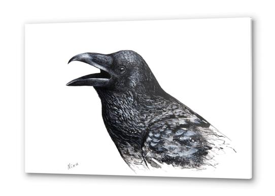 Crow Metal prints by Nika_Akin