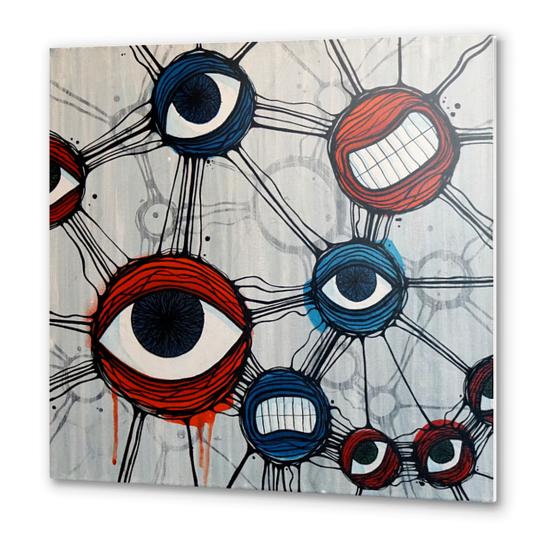 My social network is staring at me Metal prints by Lev Liski