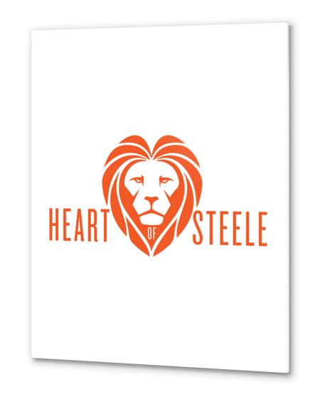 Heart of Steele (Orange) Metal prints by bthwing