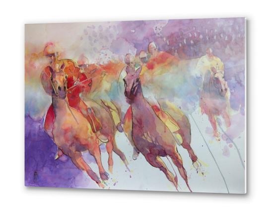 jockeys Metal prints by andreuccettiart