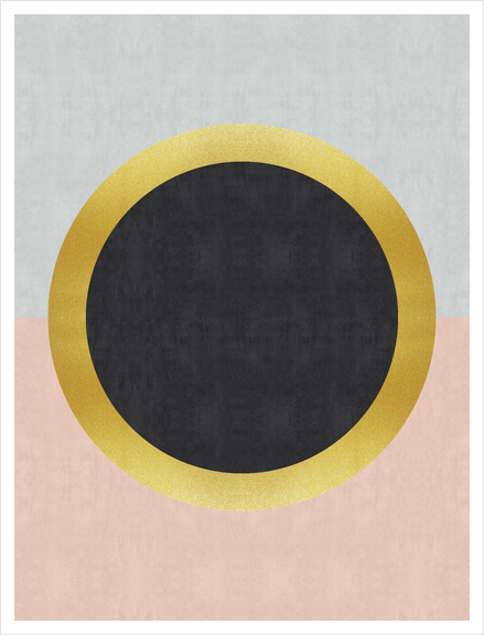 Geometric and golden art III Art Print by Vitor Costa