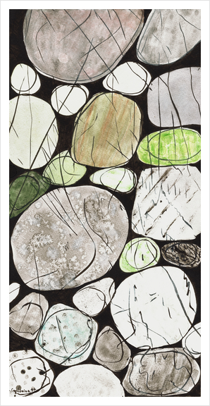 Classical Stones Pattern in High Format Art Print by Heidi Capitaine