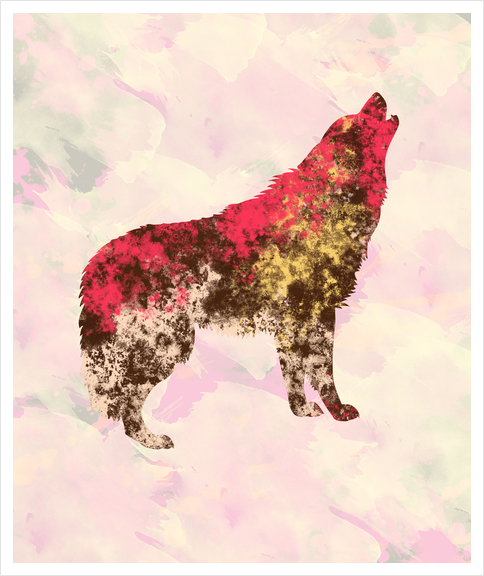 Abstract Wolf Art Print by Amir Faysal