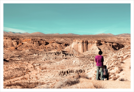 Desert landscape at Red Rock Canyon State Park California USA Art Print by Timmy333