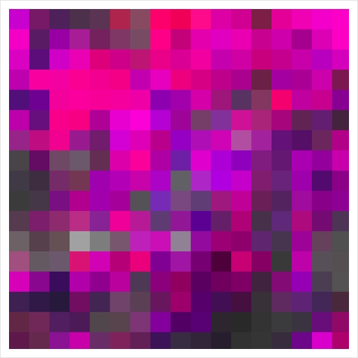 geometric pixel square pattern abstract background in purple pink Art Print by Timmy333