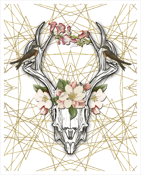 BOHO SKULL Art Print by GloriaSanchez