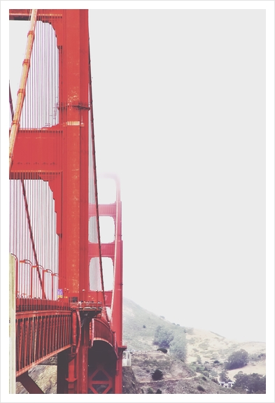 Golden Gate bridge, San Francisco, USA with foggy sky in winter Art Print by Timmy333